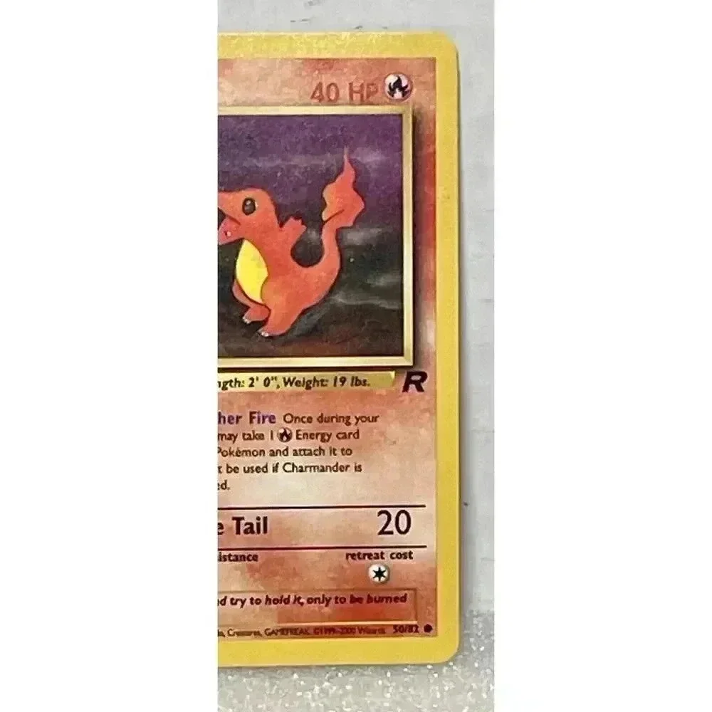 Charmander 50/82 Team‎ Rocket Unlimited 2000 WOTC Pokémon Non Halo Vintage NM